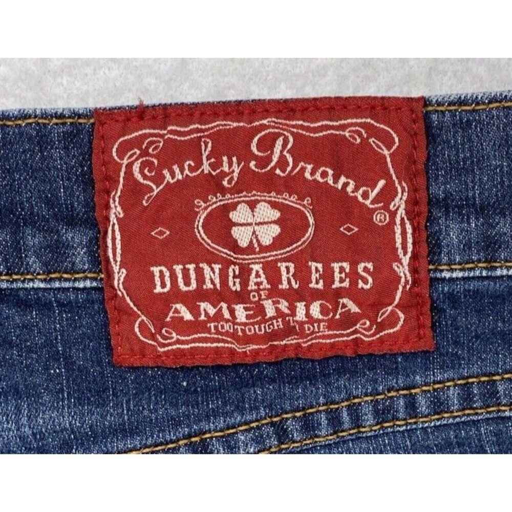 Lucky Brand Midrise Flare Jeans Women 27 Regular Blue Denim Dungarees Mexico Y2K - Picture 8 of 13